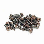 #6 x 5|8" Antique Copper Plated Oval Head Screws (25 Pack)