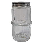 Clear Colonial Pattern Hoosier Spice Jar