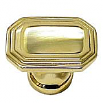 Rectangle Art Deco Brass Knob