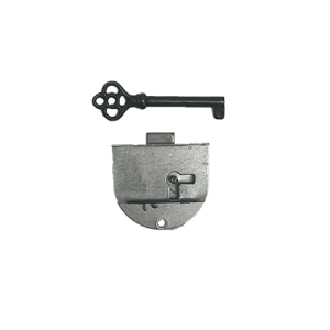 Rounded Half Mortise Left Lock & Skeleton Key