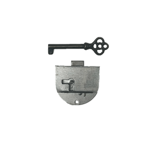 Rounded Half Mortise Right Lock & Skeleton Key