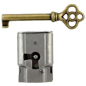 Full Mortise Cabinet and Door Lock with Skeleton Key