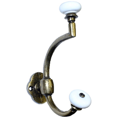 Antiqued Porcelain Ball Coat Hook