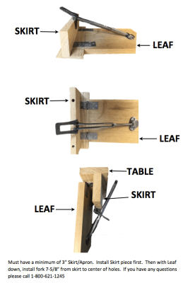 Pleukharp Drop Leaf Table Support